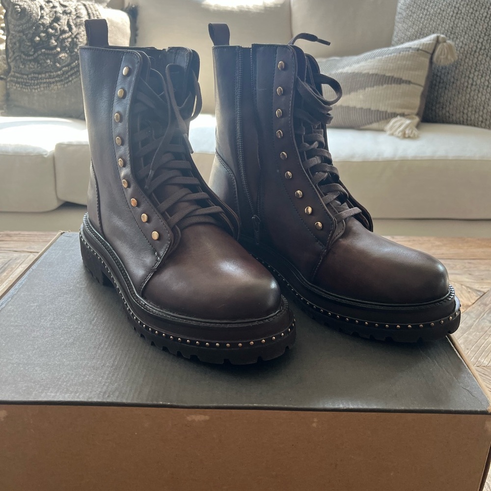Lace up combat boots by vintage foundry co.